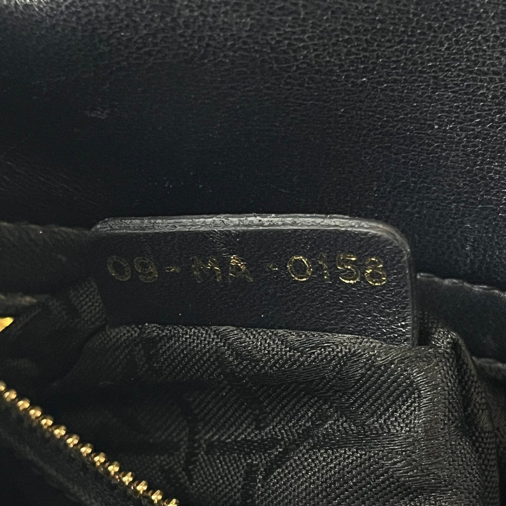 Dior Lady Dior nera in pelle di agnello – modello a quattro riquadri