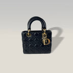 Dior Lady Dior nera in pelle di agnello – modello a quattro riquadri