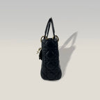 Dior Lady Dior nera in pelle di agnello – modello a quattro riquadri