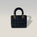 Dior Lady Dior nera in pelle di agnello – modello a quattro riquadri