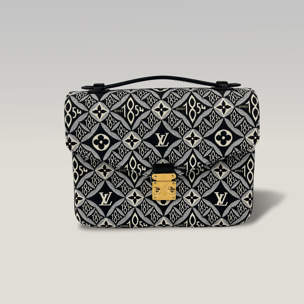Louis Vuitton Metis Medium in Tela Jacquard 1854 Monogram Nero e Bianco