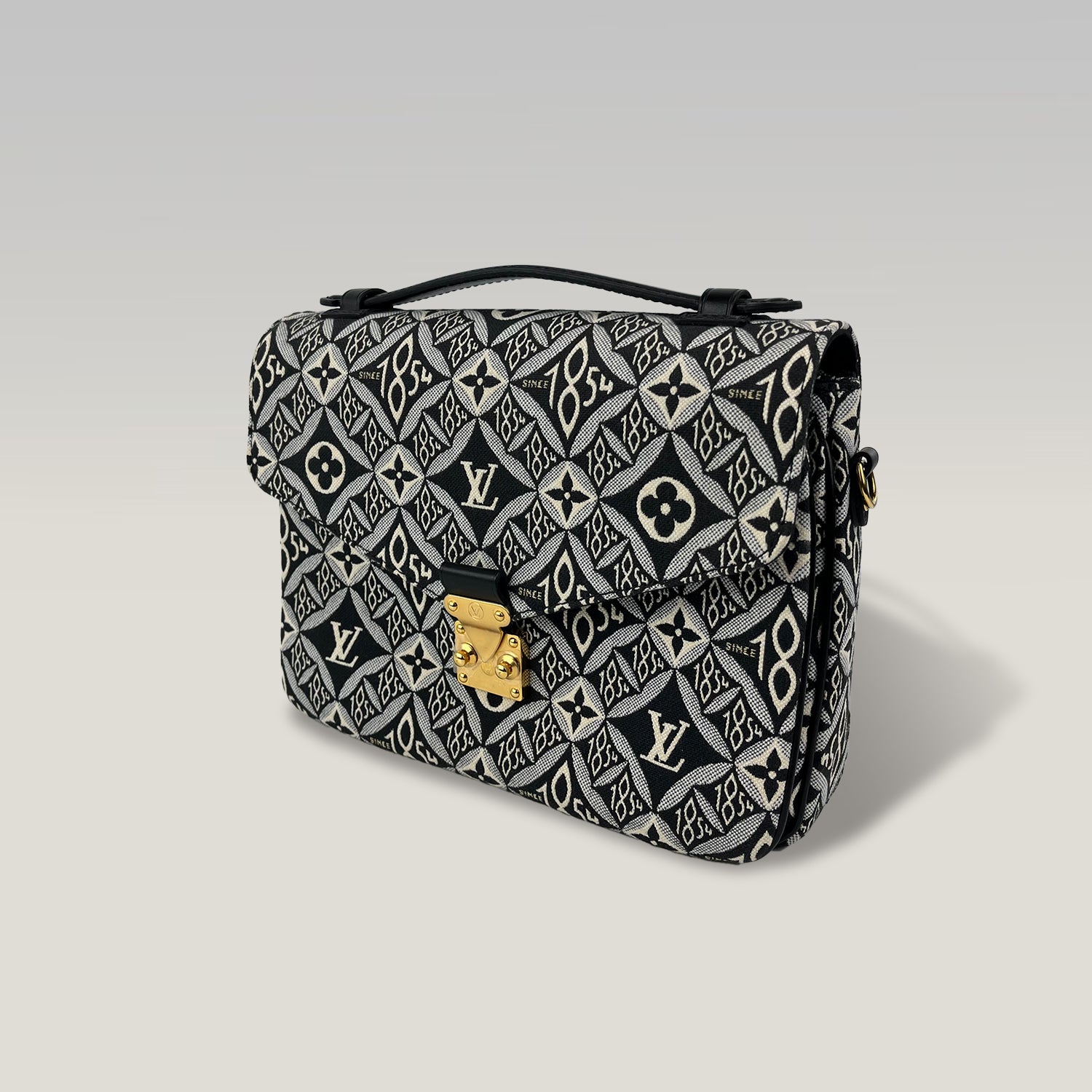Louis Vuitton Metis Medium in Tela Jacquard 1854 Monogram Nero e Bianco
