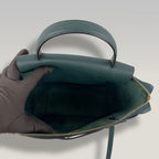 Celine Belt Bag Micro in Pelle Martellata Verde con Tracolla