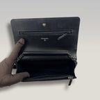 CHANEL WOC 2.55 Nera in Pelle di Agnello Trapuntata con Charm e Catena – Senza Card