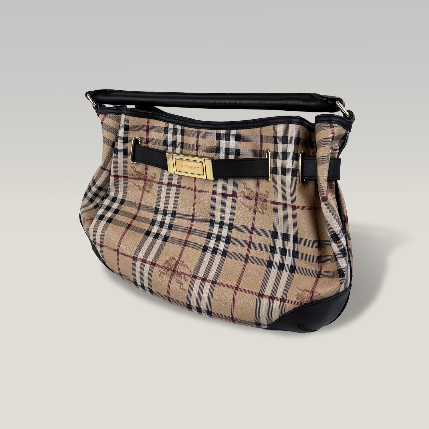 Burberry Canvas and Leather Tote