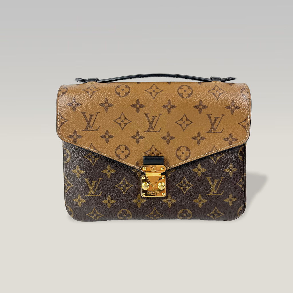 Louis Vuitton Pochette Métis Bicolor Monogram Caramel and Brown
