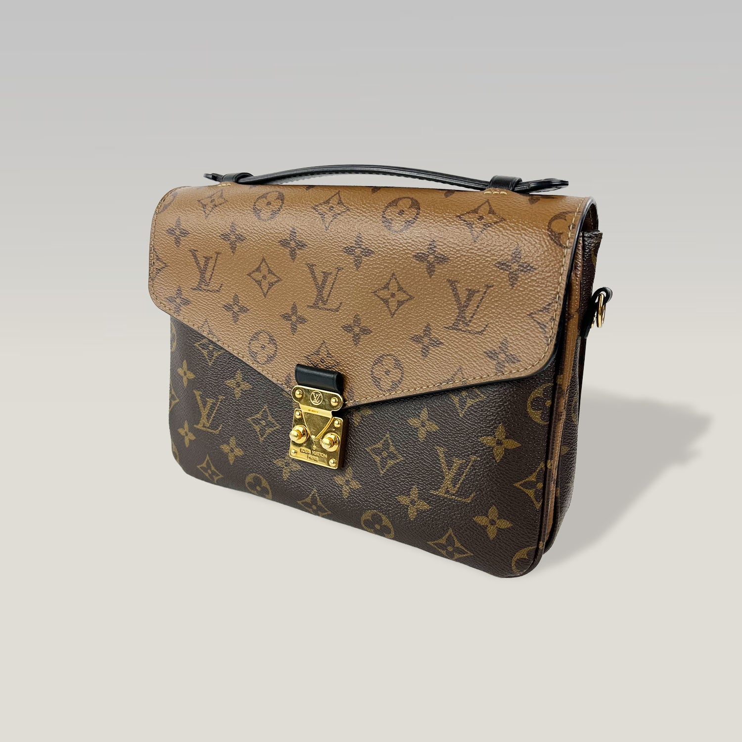 Louis Vuitton Pochette Métis Monogram Bicolore Caramello e Marrone