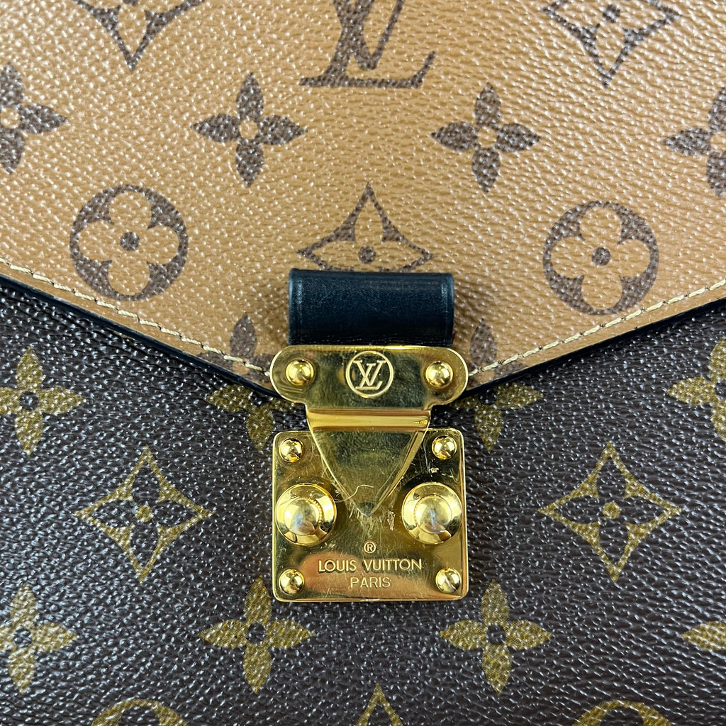 Louis Vuitton Pochette Métis Bicolor Monogram Caramel and Brown