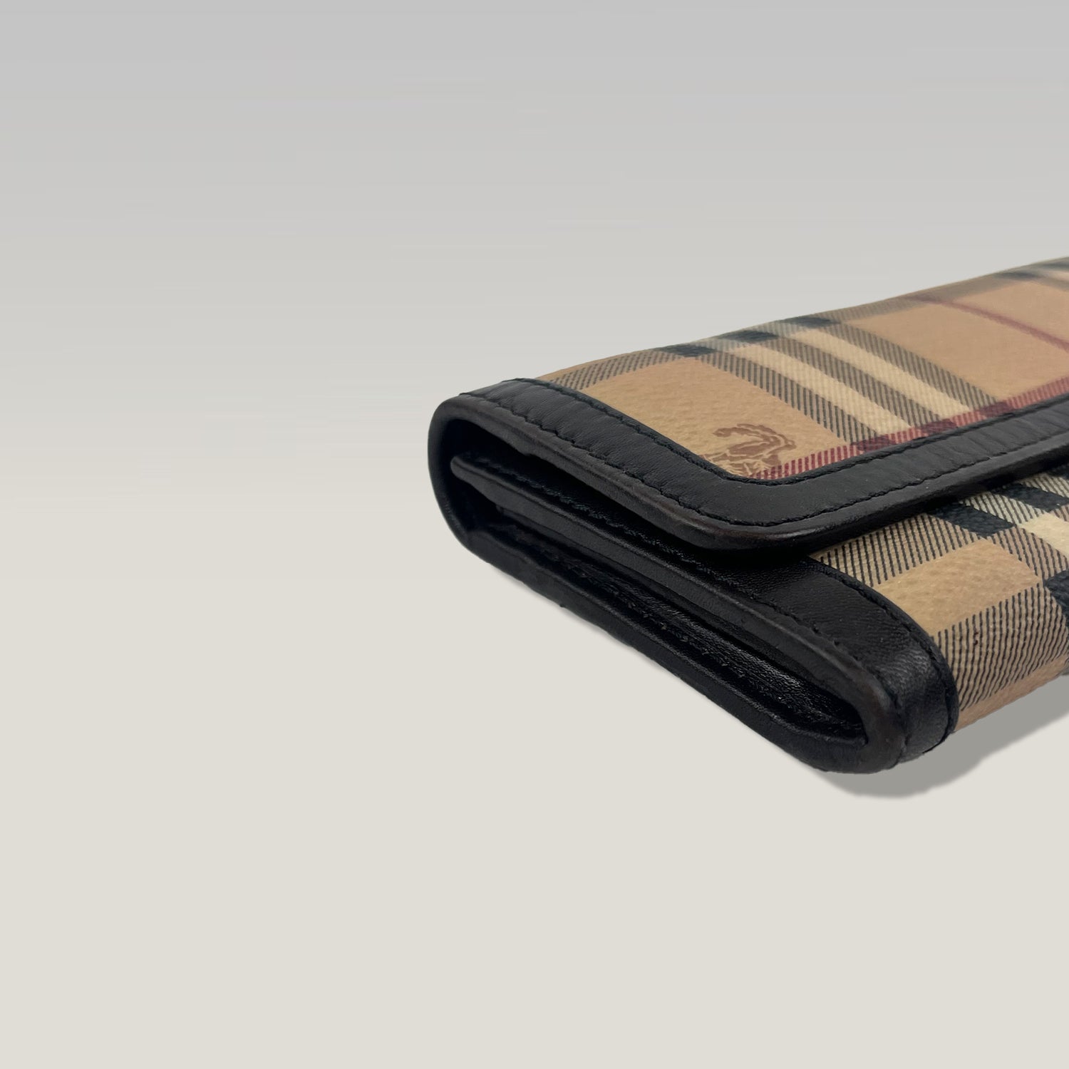 Burberry Vintage Check Long Wallet with Flap 