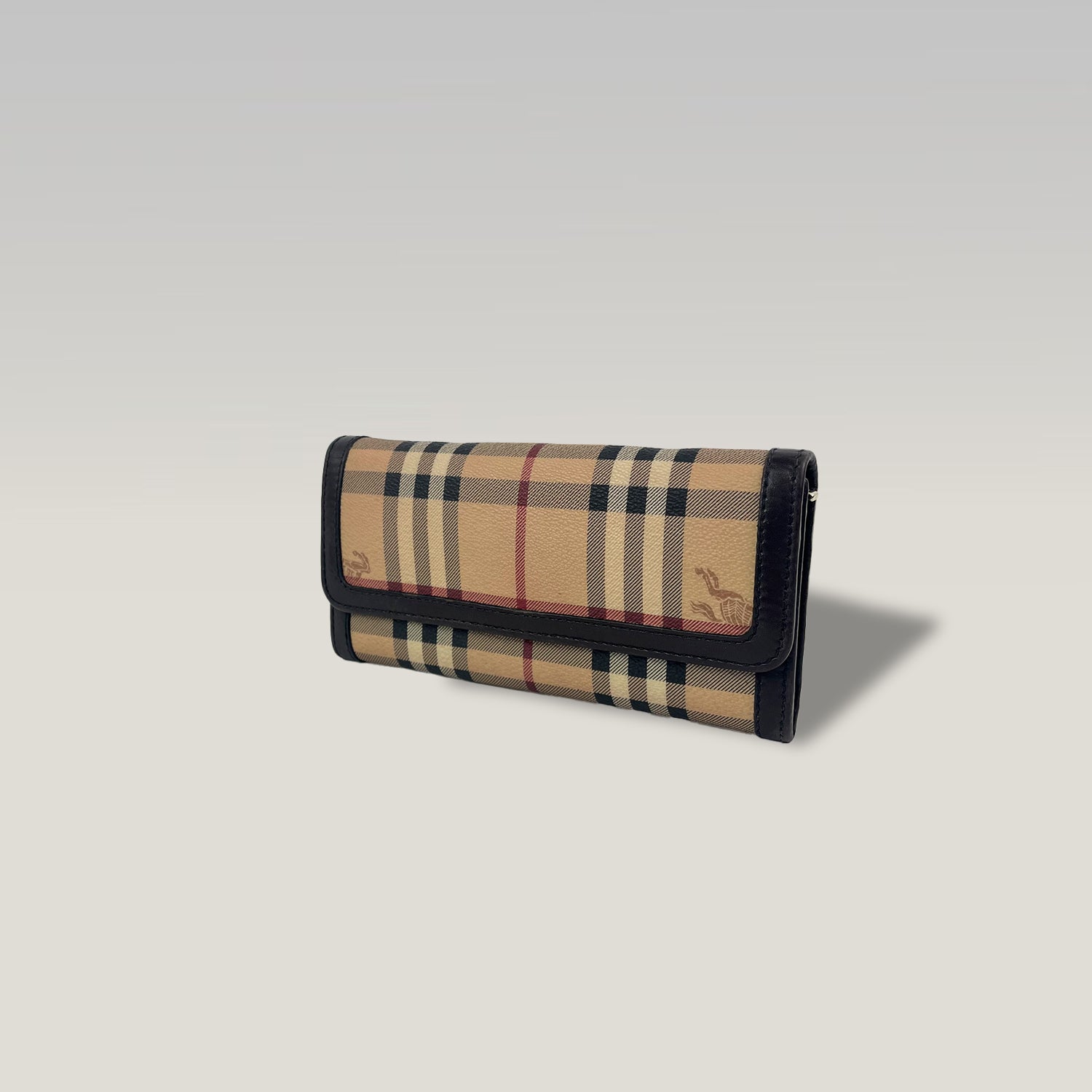 Burberry Vintage Check Long Wallet with Flap 