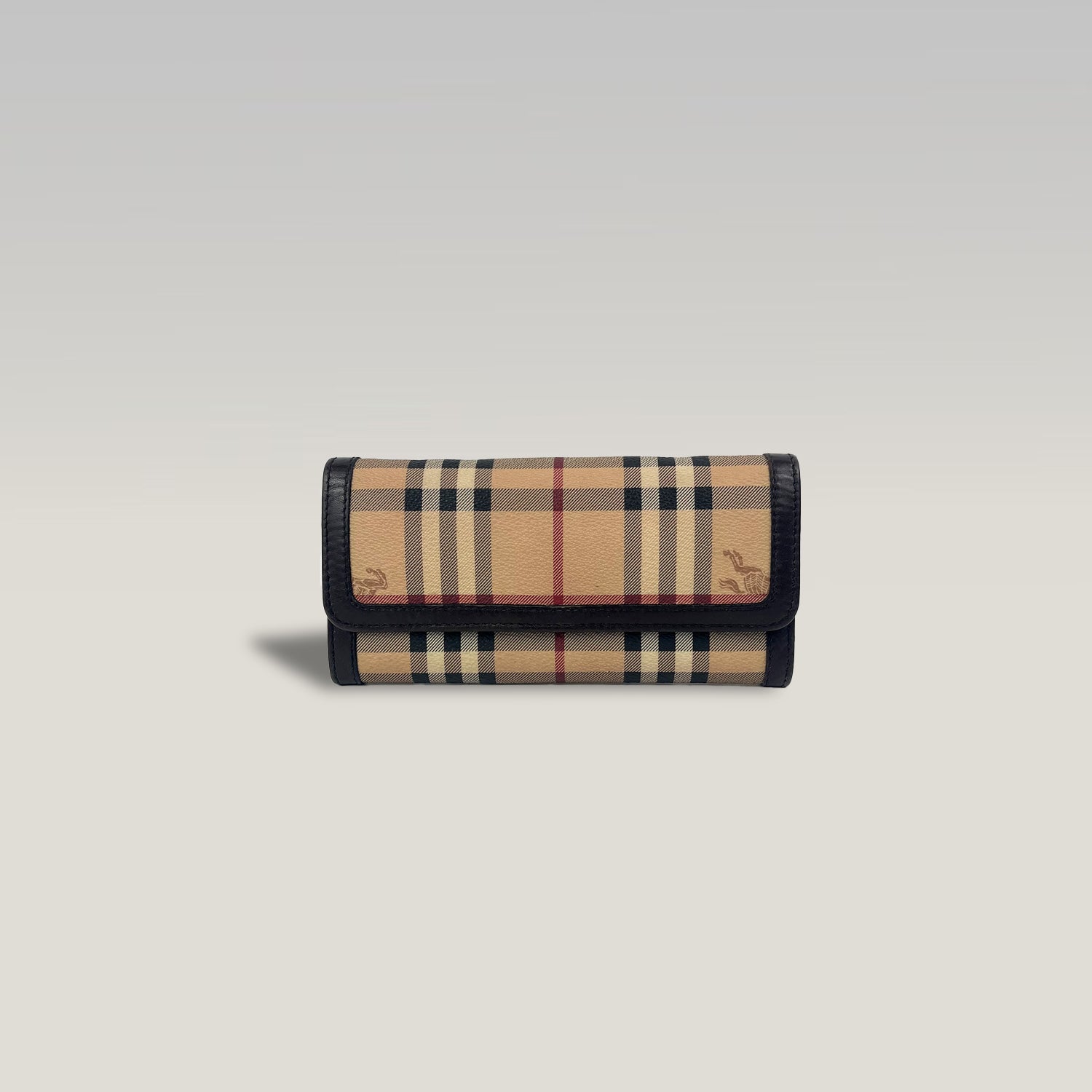 Burberry Vintage Check Long Wallet with Flap 