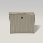 Ferragamo Gancini Compact White Leather Wallet