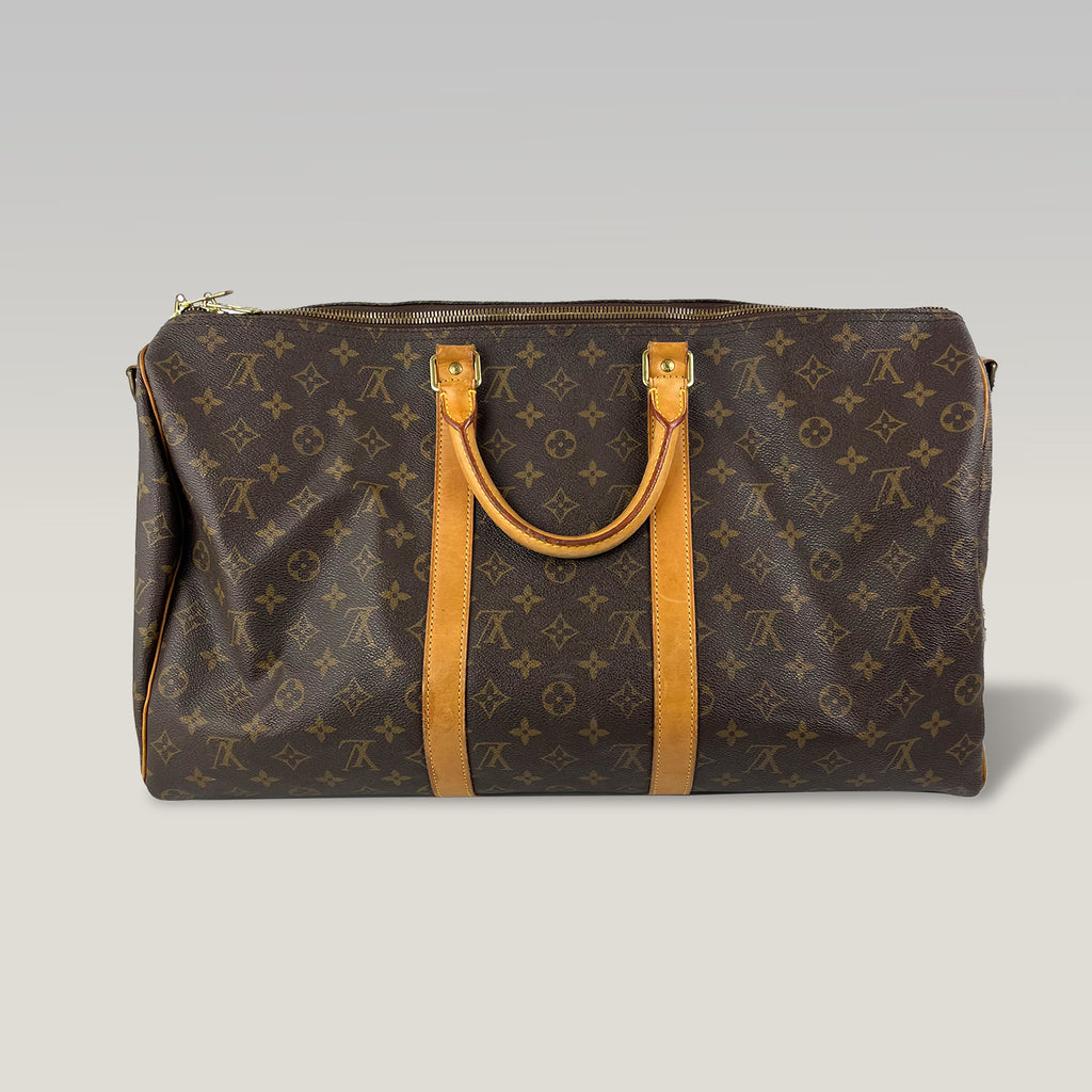 Louis Vuitton Keepall 50 Bandoulière Monogram Canvas Travel Bag