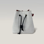 Louis Vuitton Néonoé BB in Pelle Epi Bianca Borsa Secchiello con Tracolla