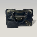 Balenciaga Neo Classic Mini Black Leather Top Handle Crossbody Bag