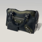 Balenciaga Neo Classic Mini Black Leather Top Handle Crossbody Bag