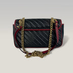 Gucci GG Marmont Medium Shoulder Bag in Pelle Matelassé Nera