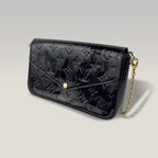 Louis Vuitton Pochette Felicie Monogram Vernis Shoulder Bag Black