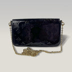 Louis Vuitton Pochette Felicie Monogram Vernis Shoulder Bag Black
