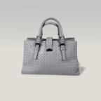 Bottega Veneta Roma Intrecciato Borsa a Mano in Pelle Viola Chiaro