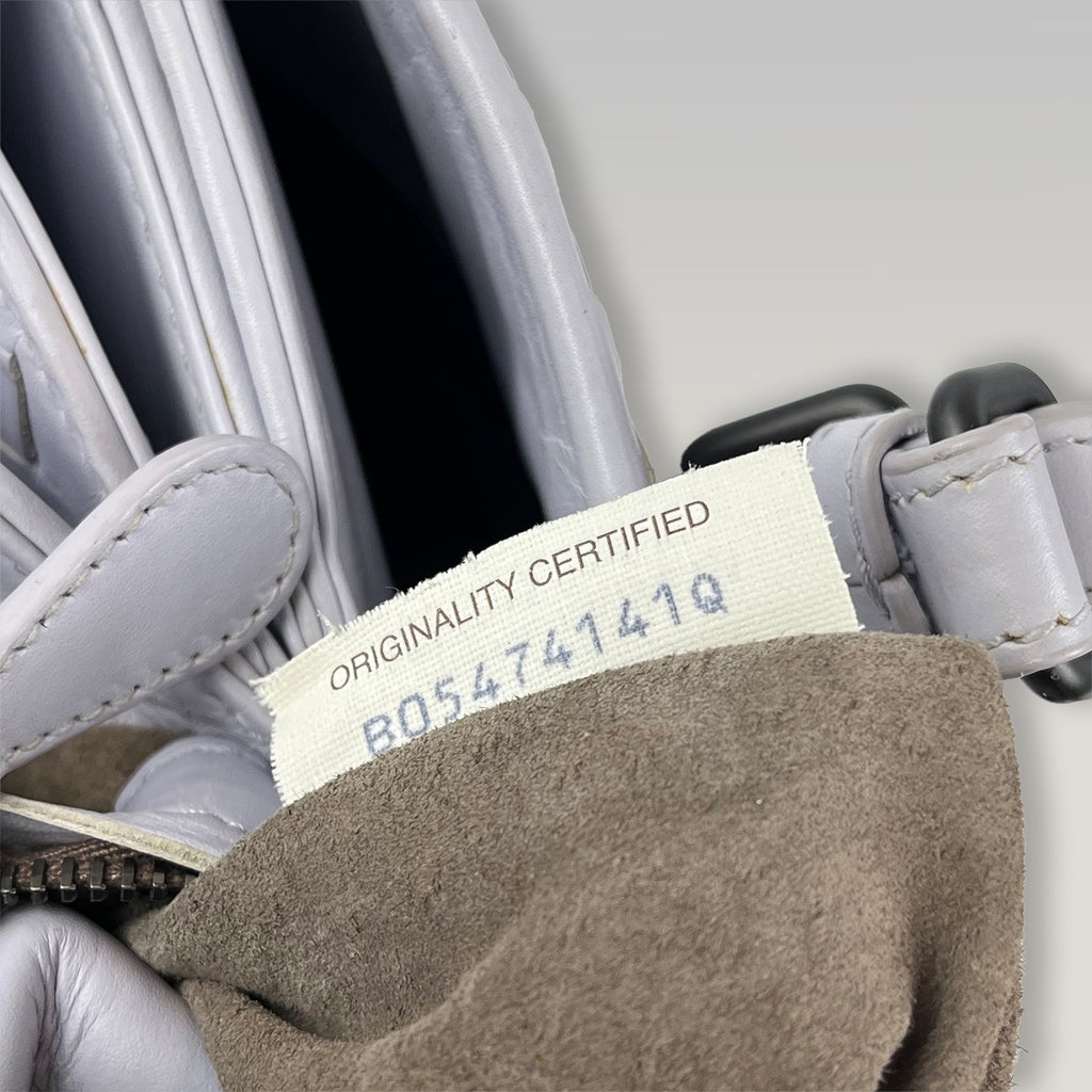 Bottega Veneta Roma Intrecciato Borsa a Mano in Pelle Viola Chiaro