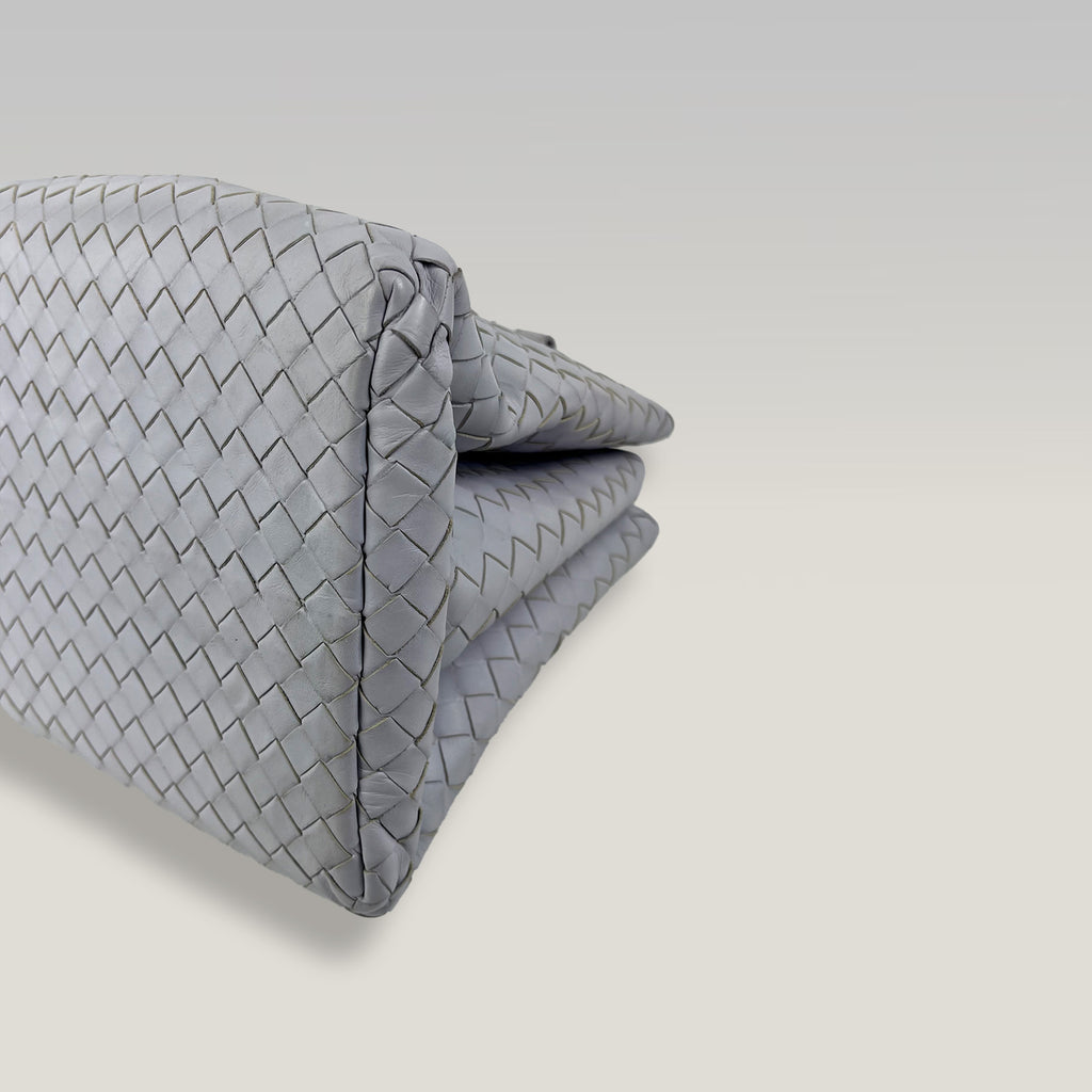 Bottega Veneta Roma Intrecciato Borsa a Mano in Pelle Viola Chiaro