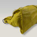 Balenciaga Classic City Yellow Leather Motorcycle Bag