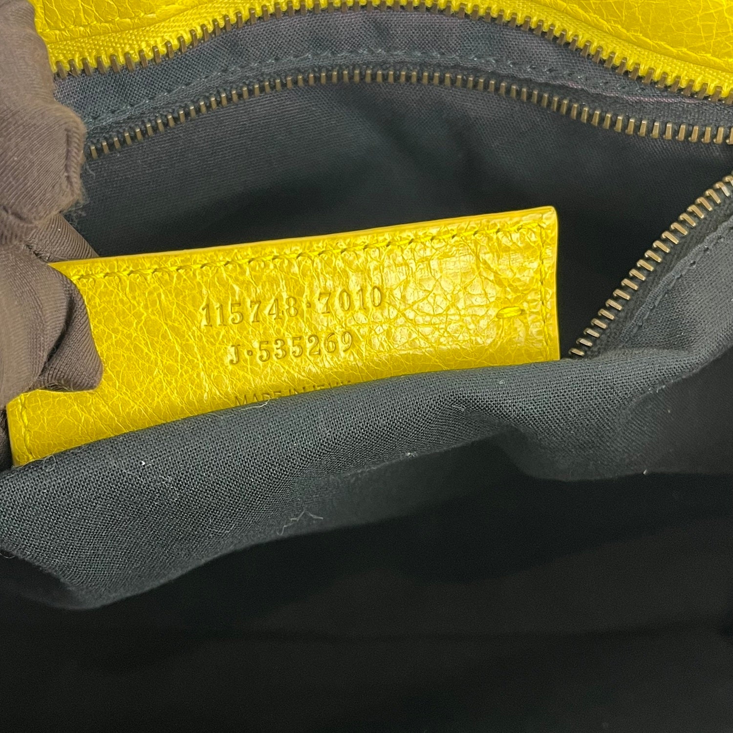 Balenciaga Classic City Yellow Leather Motorcycle Bag