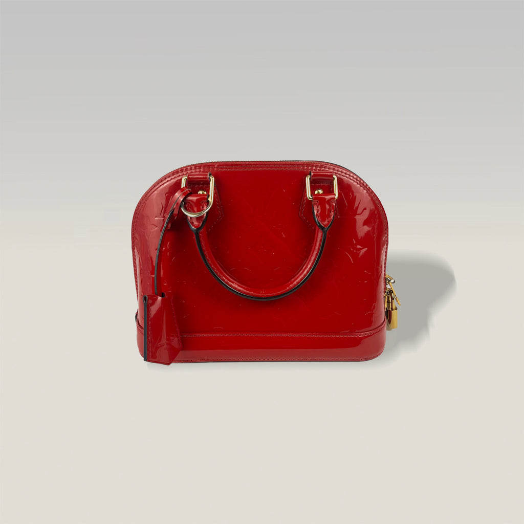 Louis Vuitton Alma BB Vernice Rossa Con Tracolla