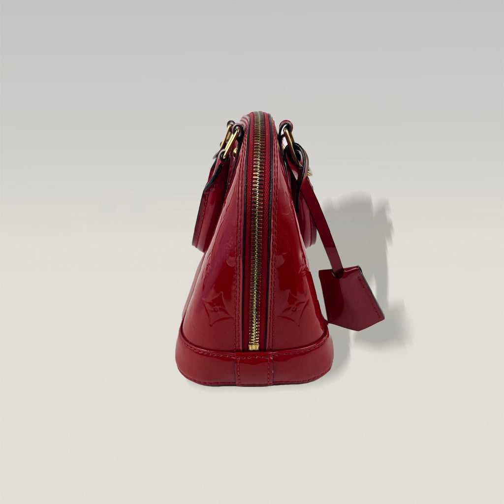 Louis Vuitton Alma BB Vernice Rossa Con Tracolla