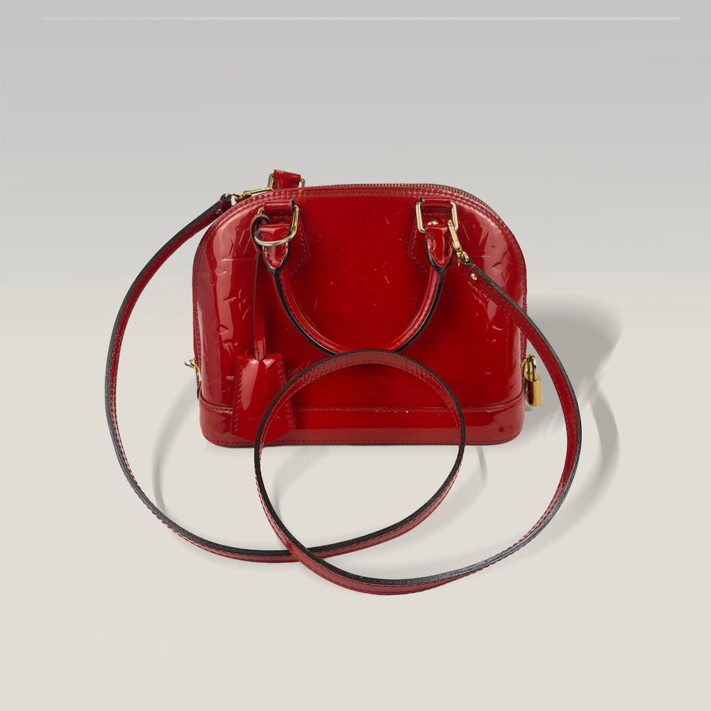 Louis Vuitton Alma BB Vernice Rossa Con Tracolla