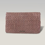 Miu Miu Crystal Matelassé Pink Leather Shoulder Bag