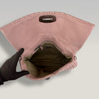 Miu Miu Crystal Matelassé Pink Leather Shoulder Bag