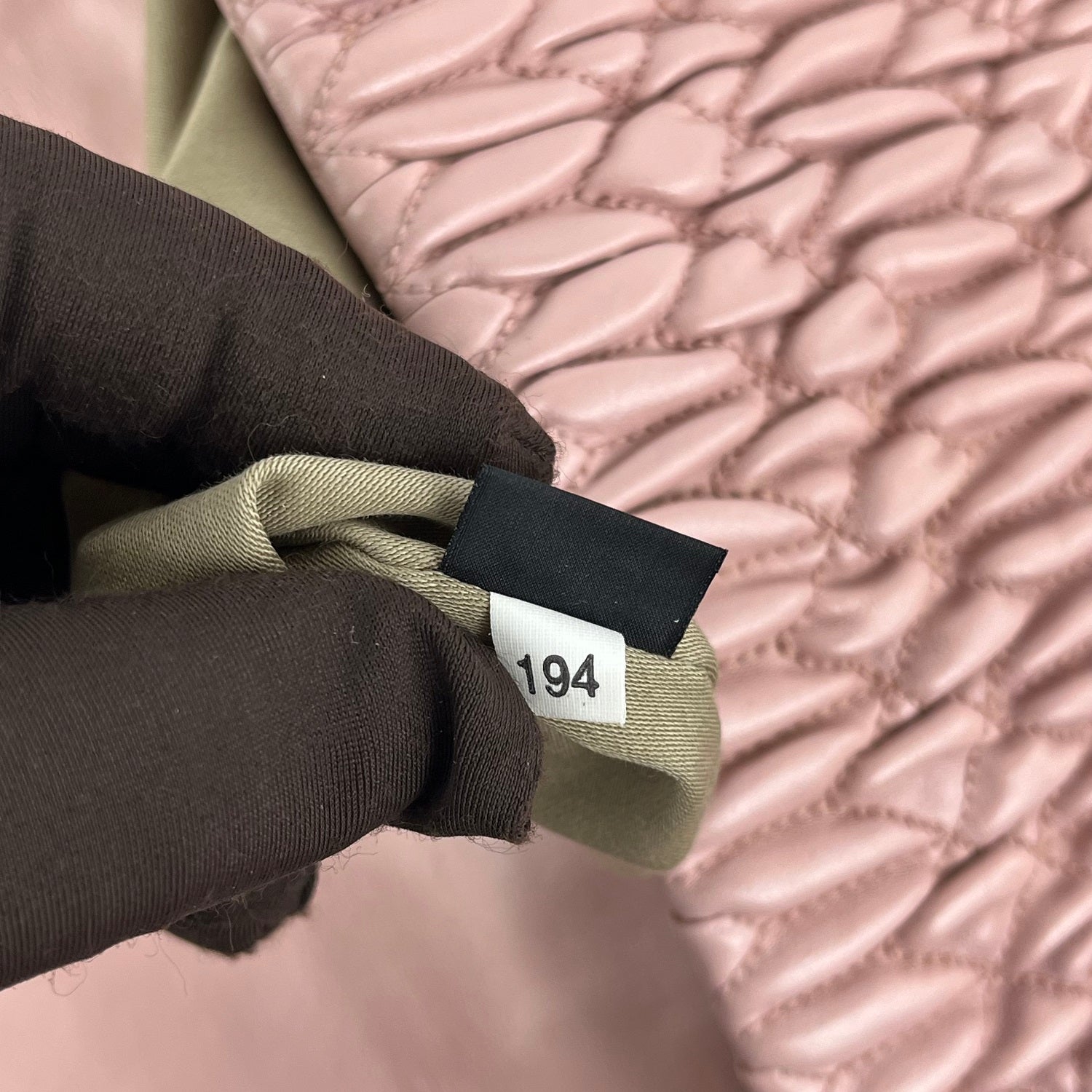 Miu Miu Crystal Matelassé Pink Leather Shoulder Bag