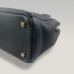 Christian Dior Medium Diorissimo Black Grained Leather Tote Bag