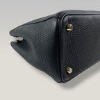 Christian Dior Medium Diorissimo Black Grained Leather Tote Bag