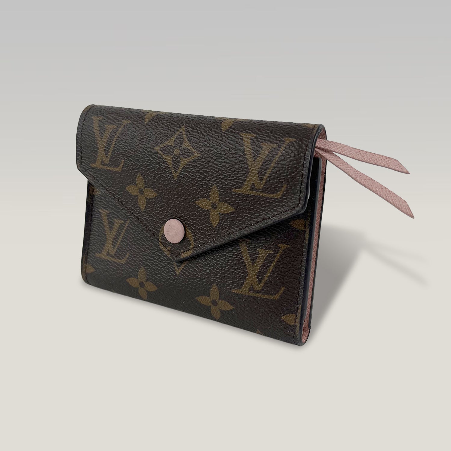 Louis Vuitton Victorine Monogram Canvas Wallet Rose Ballerine