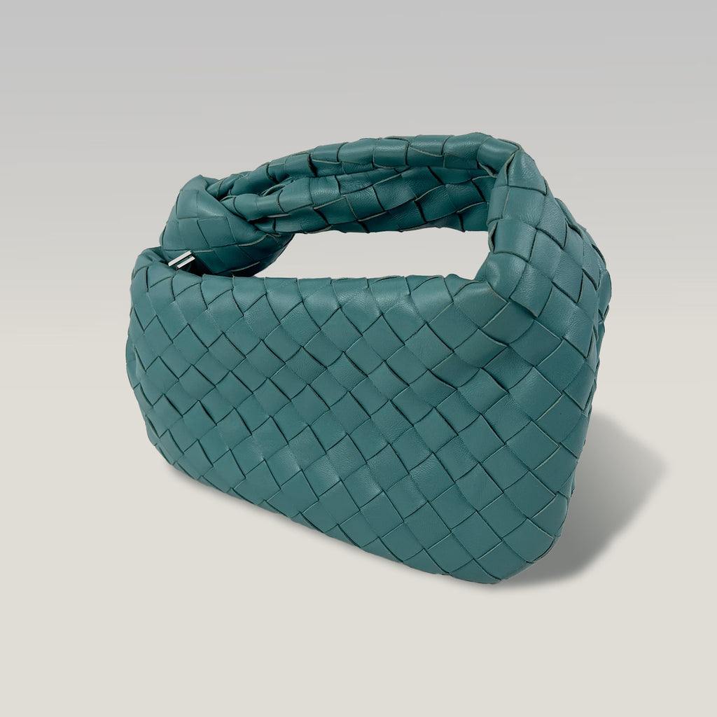 Bottega Veneta Jodie Medium Turquoise Intrecciato Nappa Leather Hobo Bag