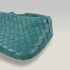 Bottega Veneta Jodie Medium Turquoise Intrecciato Nappa Leather Hobo Bag