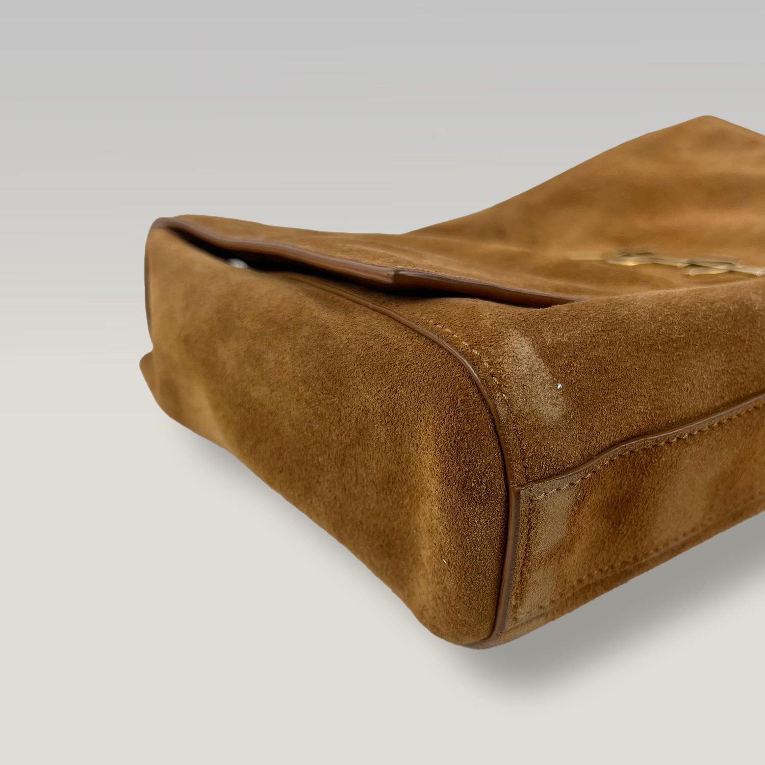 Saint Laurent Kate Medium Brown Suede Leather Chain Shoulder Bag