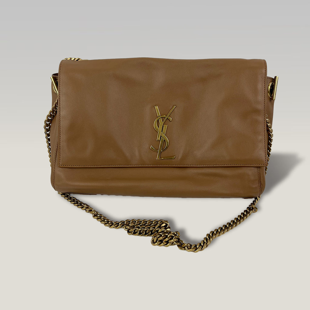 Saint Laurent Kate Medium Brown Suede Leather Chain Shoulder Bag