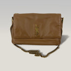 Saint Laurent Kate Medium Brown Suede Leather Chain Shoulder Bag