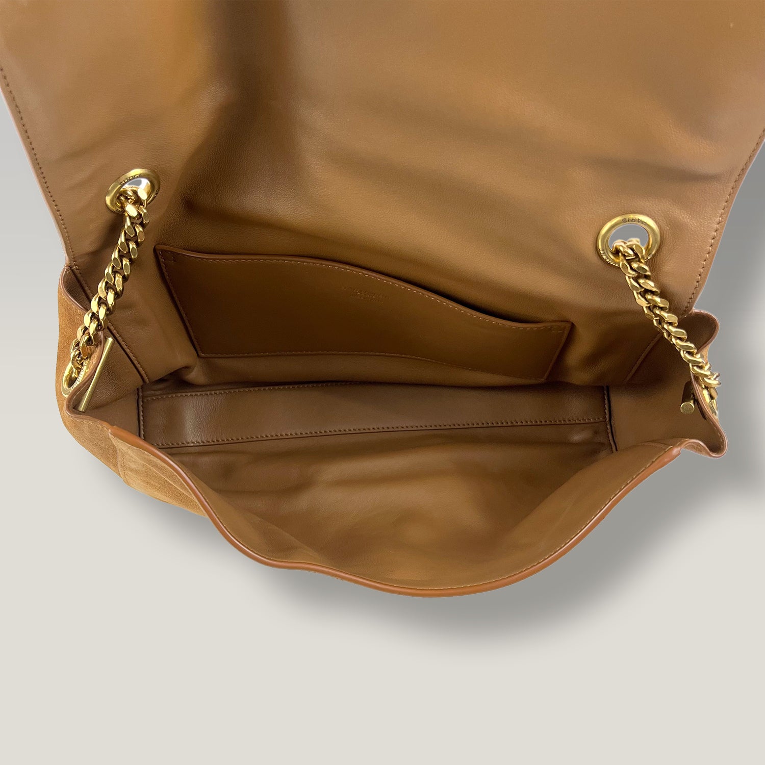 Saint Laurent Kate Medium Brown Suede Leather Chain Shoulder Bag