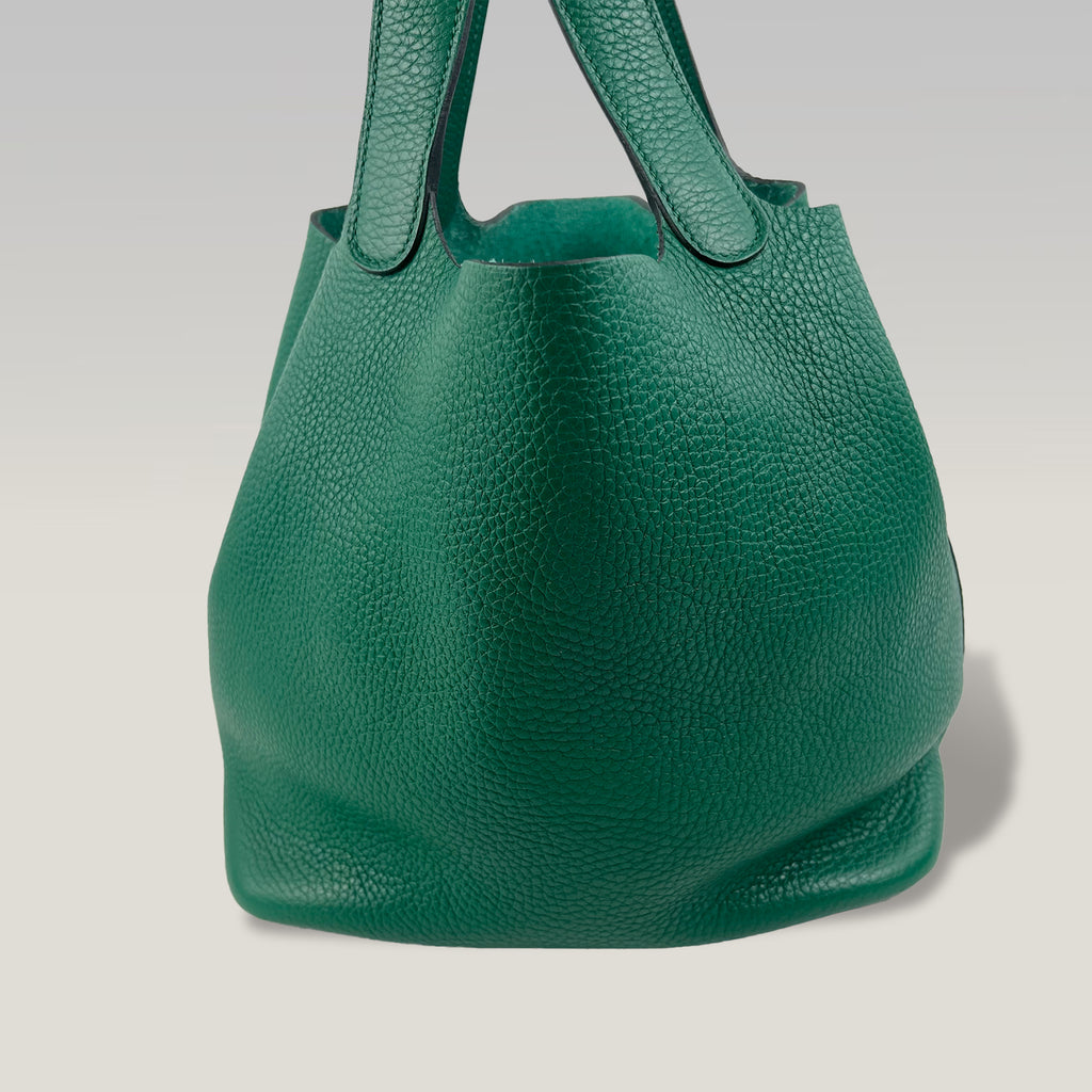 Hermès Picotin 22 in Pelle Taurillon Clemence Verde – Borsa a Mano