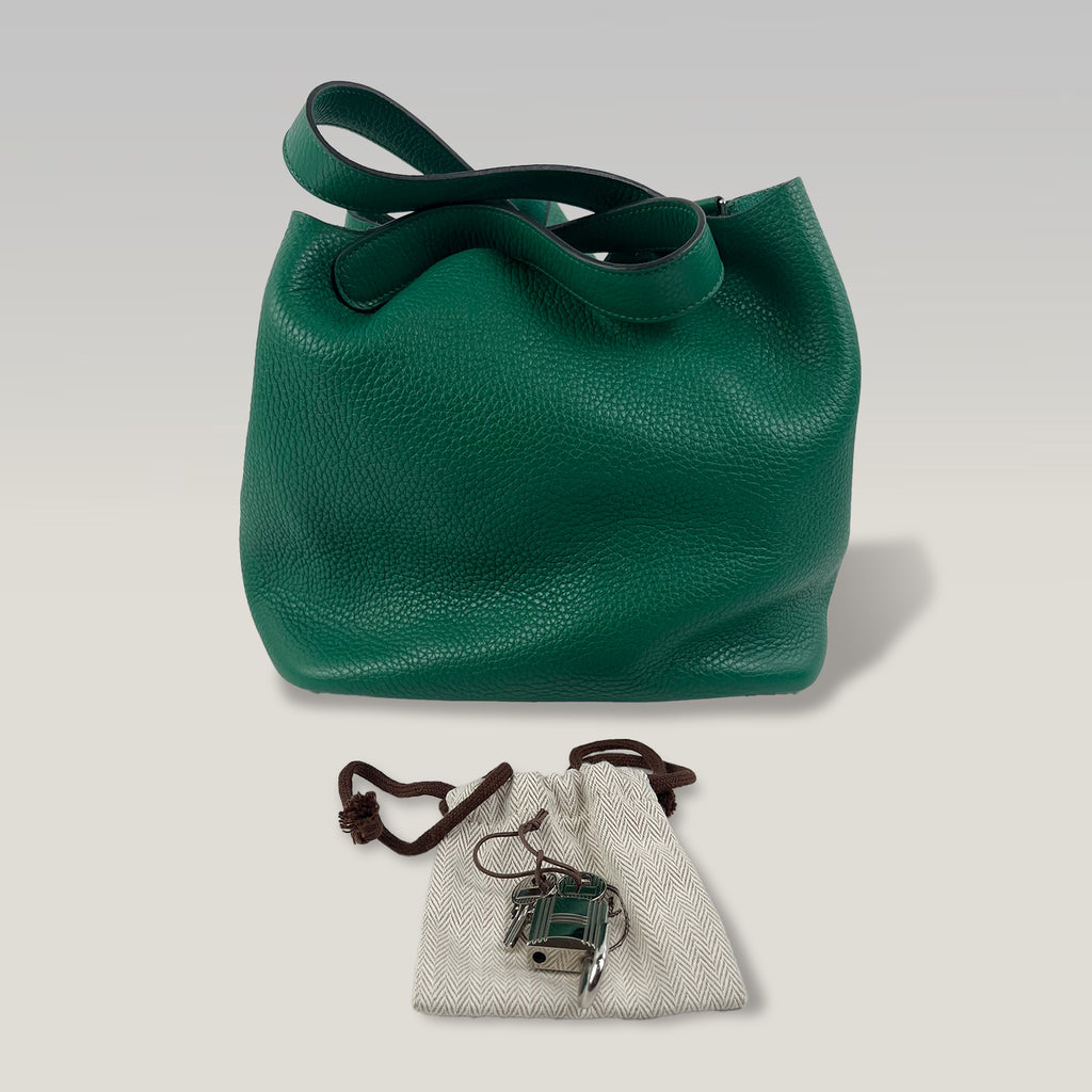 Hermès Picotin 22 in Pelle Taurillon Clemence Verde – Borsa a Mano