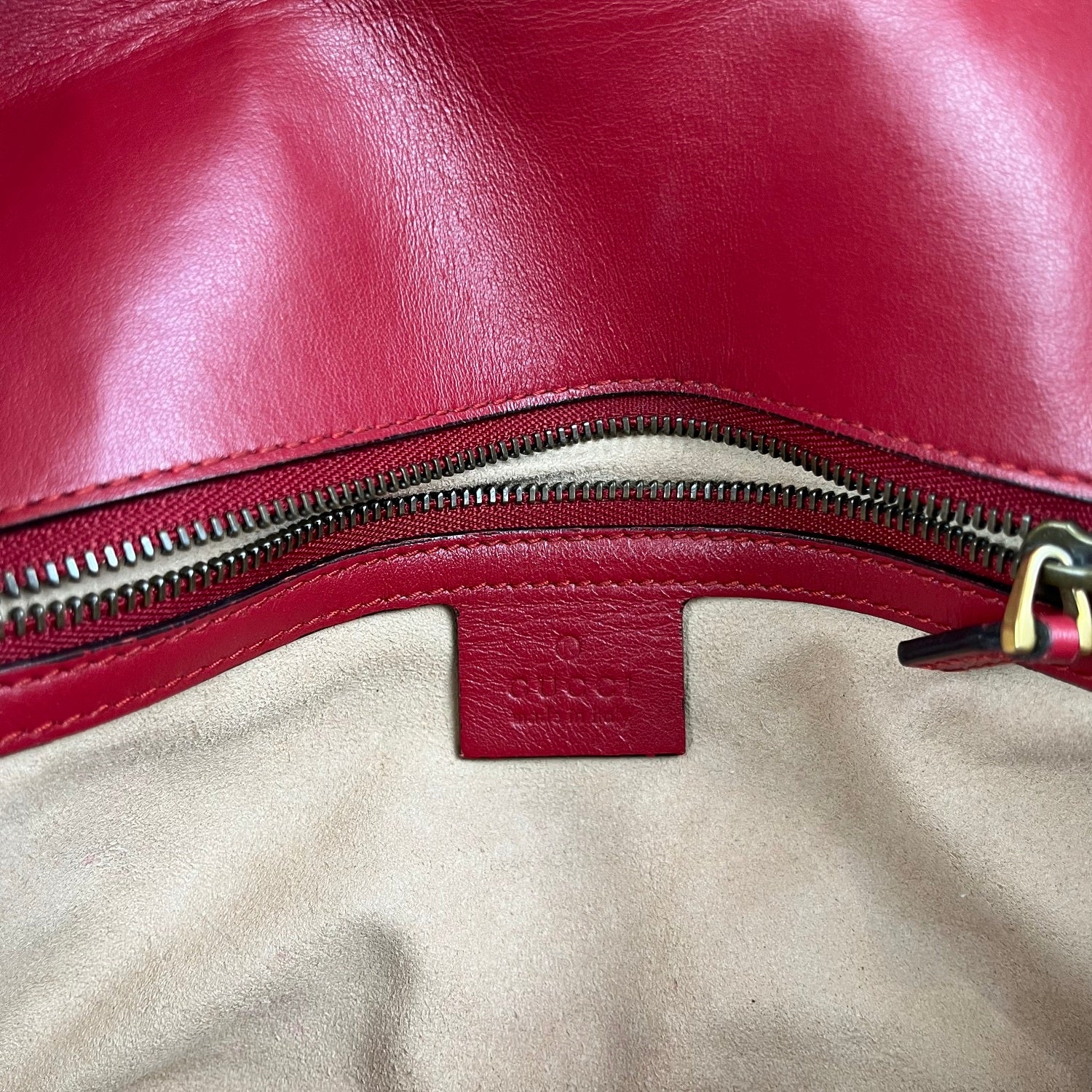 Gucci Marmont 26 Borsa a Spalla Rosso in Pelle