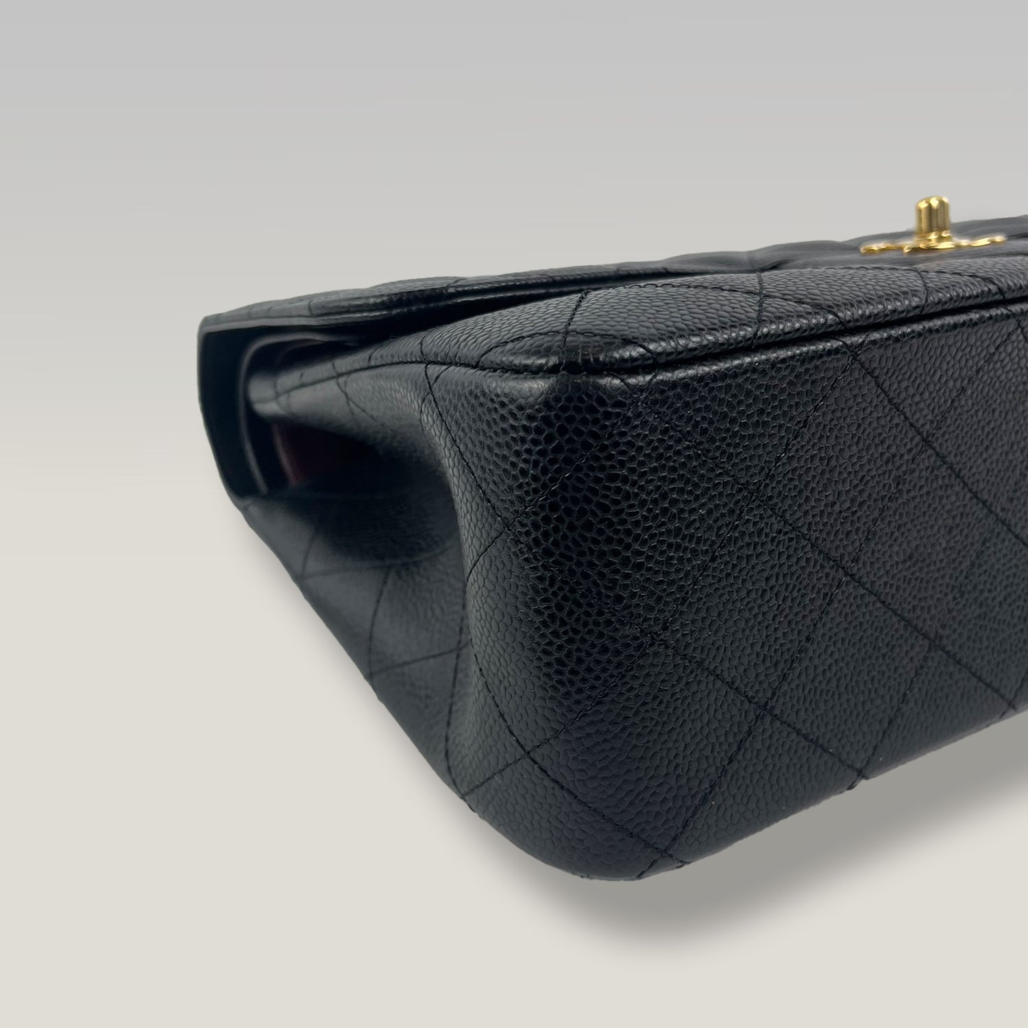 Chanel Classic Double Flap Medium Black Caviar Leather Shoulder Bag