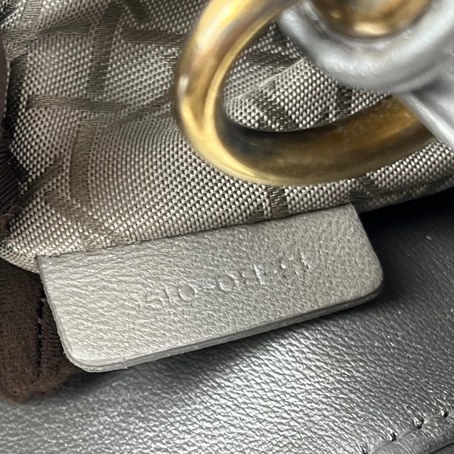 Dior Lady Dior Mini in Pelle Cannage Grigio Metallizzato con Hardware Dorato