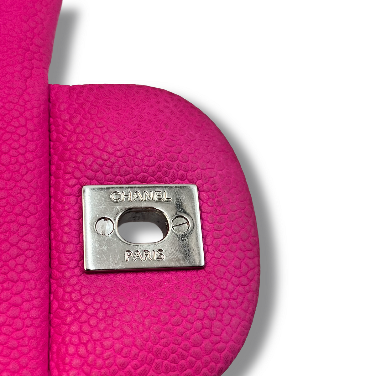 Chanel Pink Jumbo Classic Caviar Double Flap Bag