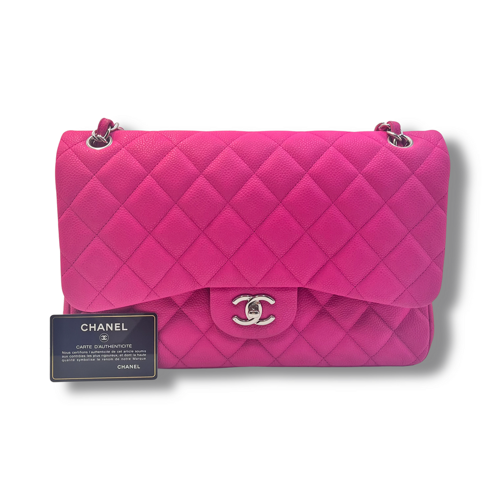 Chanel Classic Jumbo Double Flap – Borsa in Pelle Caviar Rosa